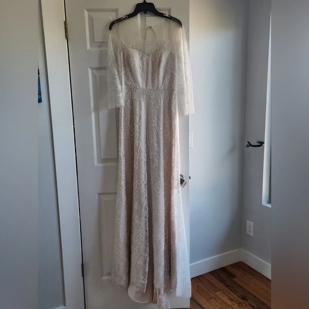 NEW BHLDN JENNY YOO CANDELA LACE WEDDING DRESS GOWN - Picture 12 of 13